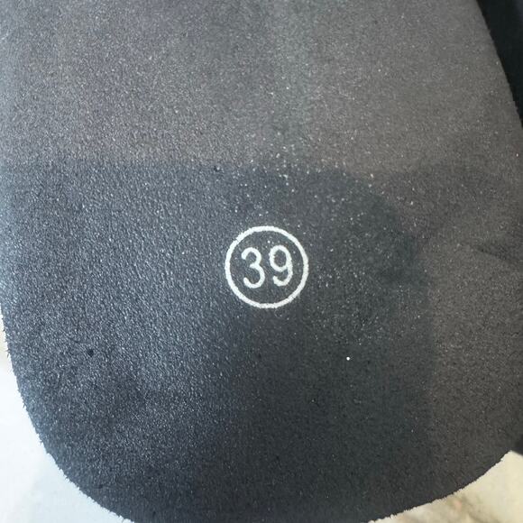 Y2K Black Wedge Heel Thong Sandals Mesh Bow Size 39EU, 8.5-9 US Retro Throw Back - Picture 7 of 10